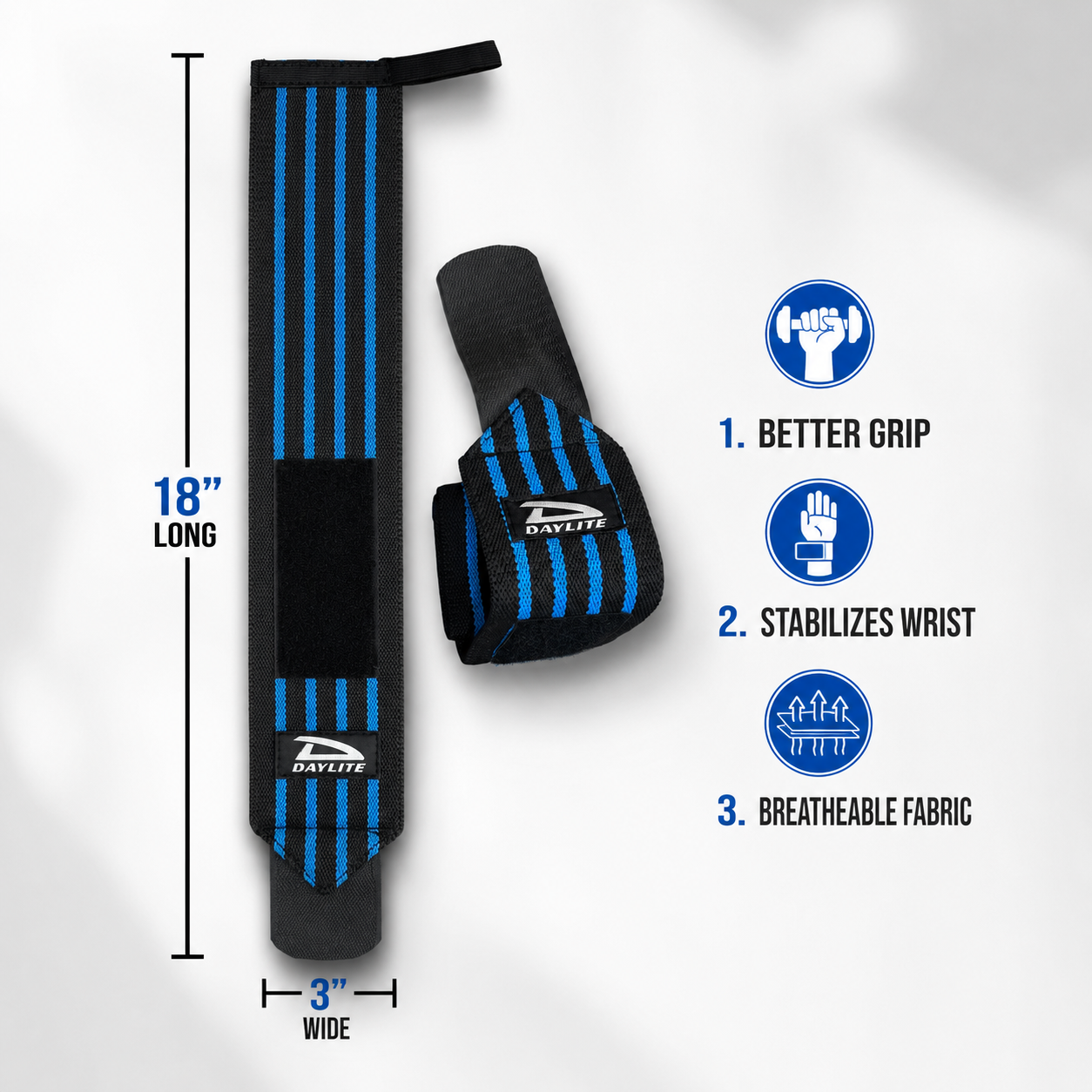 Wrist Support, Weight Lifting Belt, Breathable Fabric. QTY-2N