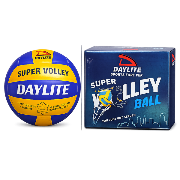 Daylite Super Volley Ball, Size 4, Leather Pasted, Multicolour